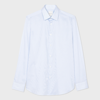 Paul Smith Tailored-fit Light Blue 'fine Stripe' Easy Care Shirt In Blues