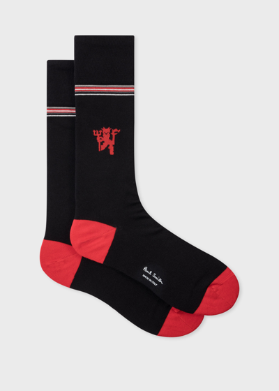 Paul Smith For Manchester United - 'red Devil' Socks Black