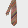 Paul Smith Diagonal-stripe Silk Tie In Multicolour