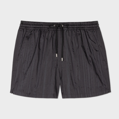 Paul Smith Men Swim Short Tonal Signt In Blacks