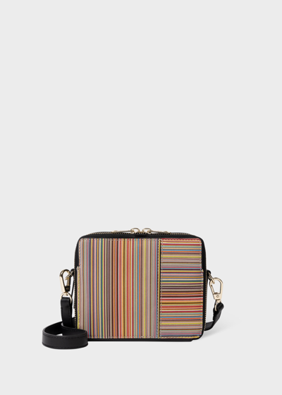 Paul Smith Leather 'signature Stripe' Cross Body Bag