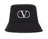 Valentino Vlogo-embroidered Bucket Hat In Black