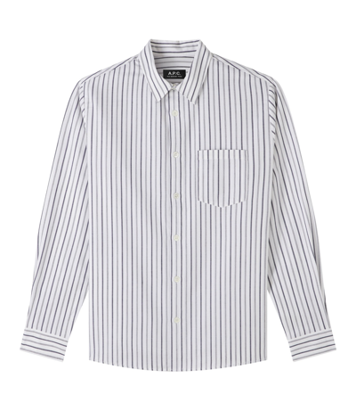 Apc Clément Shirt In Iaa - Blue