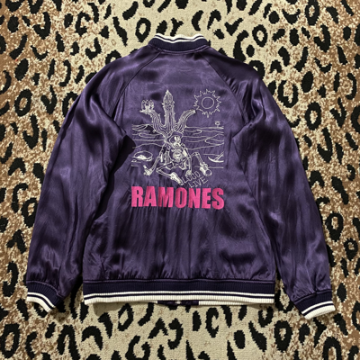 Pre-owned Hysteric Glamour X Sukajan Souvenir Jacket Hysteric Glamour X Ramones Sukajan Jacket In Purple