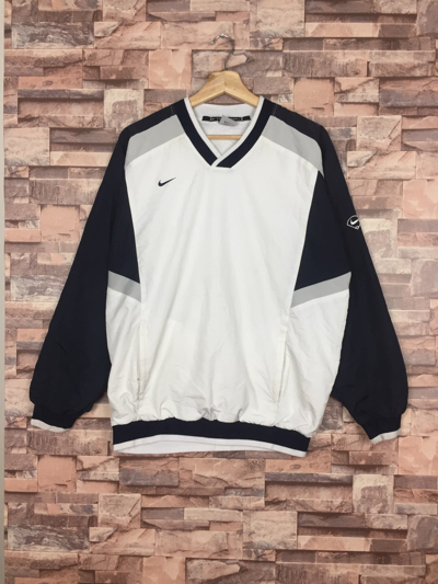 Pre-owned Jersey X Nike Baseball V-neck Long Sleeve J5-4 In White