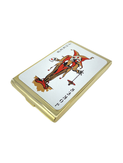 Pre-owned Vivienne Westwood Joker Orb Cigarette Case In Gold