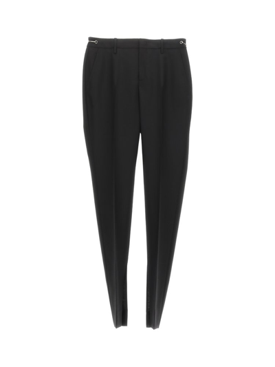 Gucci Side Slit Tapered Trousers In Black