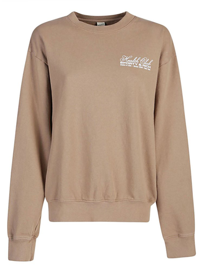 Sporty And Rich Health Club Cotton Sweatshirt In Brown