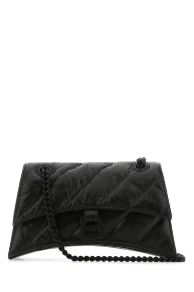 Balenciaga Crush Medium Chain Shoulder Bag In Black