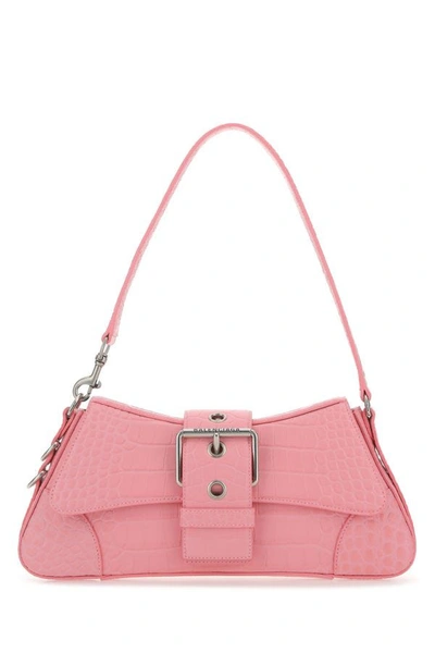 Balenciaga Woman Pink Leather Lindsay M Shoulder Bag