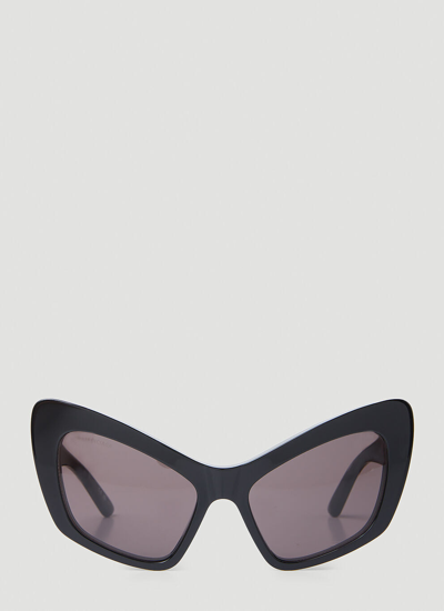 Balenciaga 0293s Monaco Cat Acetate Sunglasses In Black