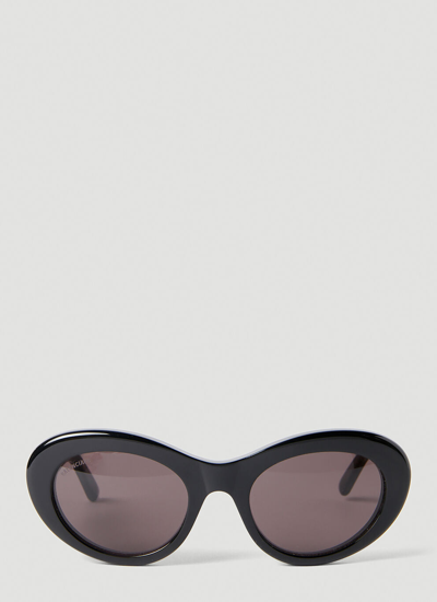 Balenciaga Monaco Round Sunglasses In Black
