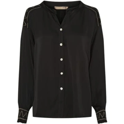 Marta Du Chateau Mdcelina Embroidered Blouse In Black