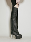 RICK OWENS RICK OWENS WOMEN FLARED PLATFORM HIGH BOOTS