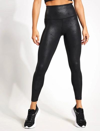 Beyond Yoga Leatherette High Waisted Midi Legging In Black