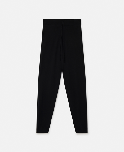 Stella Mccartney Stella Iconics Fine Knit Cuffed Trousers In Black