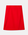 Stella Mccartney Split Front A-line Skirt In Lipstick Red