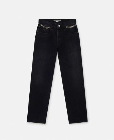 Stella Mccartney Falabella Slim Leg Jeans In Black