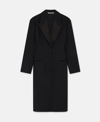Stella Mccartney Single-breasted Corset-style Wool Coat In Black
