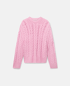 Stella Mccartney Cable-knit Long-sleeve Jumper In Camellia Pink