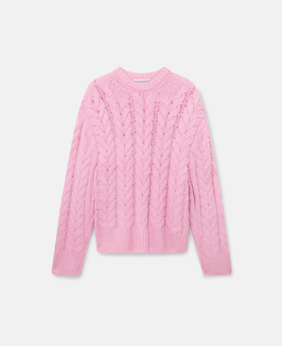 Stella Mccartney Light Pink Crewneck Oversize Sweater