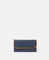 Stella Mccartney Falabella Flap Continental Wallet In Indigo Moon