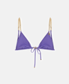 Stella Mccartney Falabella Triangle Bikini Top In Violet