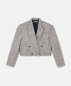 Stella Mccartney Cropped Boxy Double-breasted Blazer In Oat