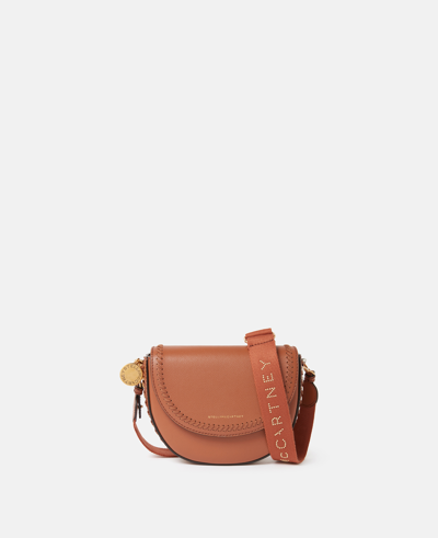 Stella Mccartney Frayme Mirum Medium Flap Shoulder Bag In Brandy