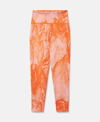 Stella Mccartney Truepurpose Moire Wood Print Optime Training 7/8 Leggings In Unity Orange/light Flash Red