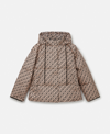 Stella Mccartney S-wave Short Puffer Coat In Raffia