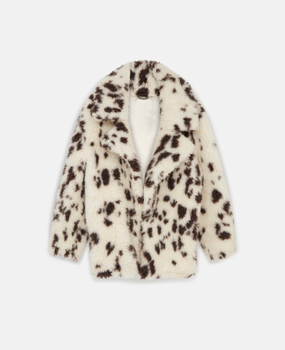 Stella Mccartney Appaloosa Print Teddy Jacket In White