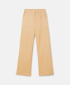 Stella Mccartney Wide Leg Pants In Vegan Leather In Butter