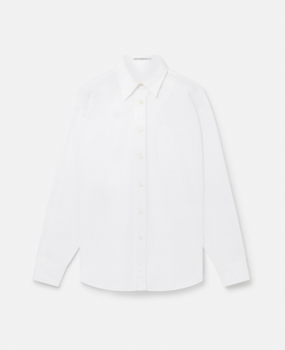 Stella Mccartney Regenerative Cotton Boyfriend Shirt In Pure White