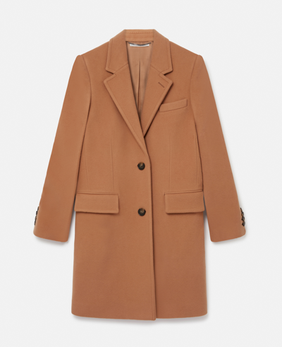 Stella Mccartney Stella Iconics Structured Single-breasted Coat In Camel