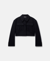 Stella Mccartney Cropped Cargo Jacket In Ink