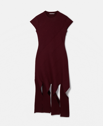 STELLA MCCARTNEY LUREX RIB KNIT MIDI DRESS