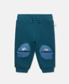 STELLA MCCARTNEY MONSTER FACE KNEE PATCH JOGGERS