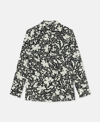 Stella Mccartney Forest Floral Print Silk Shirt In Black Multicolour
