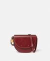 Stella Mccartney Frayme Medium Flap Shoulder Bag In Cherry