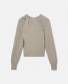 Stella Mccartney Gray Shifting Knot Sweater In Pewter Grey