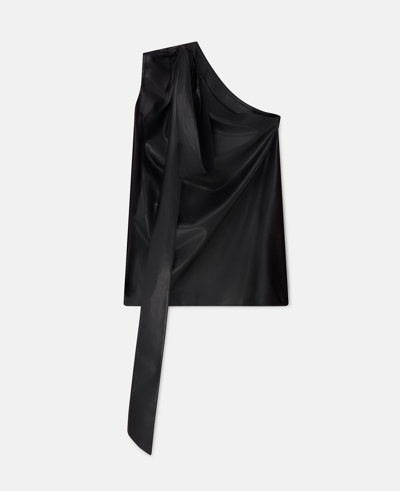 Stella Mccartney Alter Mat One-shoulder Scarf Top In Black