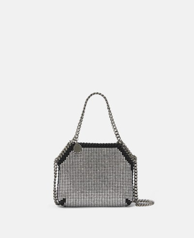 Stella Mccartney Falabella Crystal Mini Shoulder Bag In Burgundy