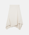 Stella Mccartney Asymmetric Rib Knit Skirt In Cream