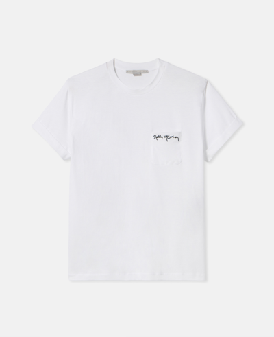 STELLA MCCARTNEY STELLA LOGO HEART EMBROIDERY T-SHIRT