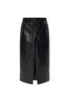 GIVENCHY GIVENCHY BLACK LEATHER SKIRT