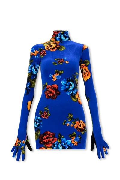 Vetements Velvet Styling Dress With Gloves In New | ModeSens