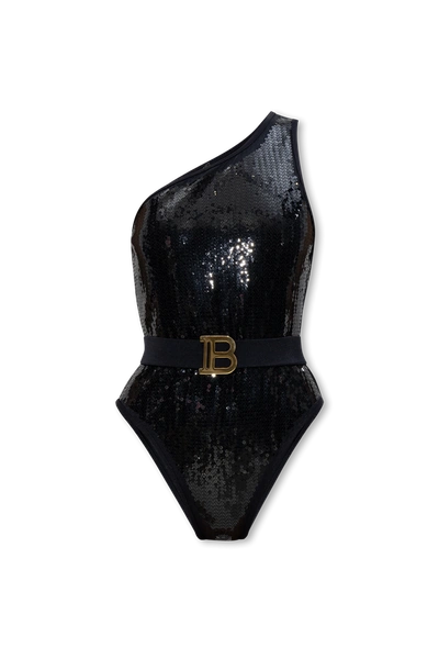 Balmain Sequinned One Piece Swimsuit In New