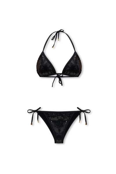 Balmain Logo-detailing Bikini In Black