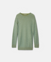 Stella Mccartney Sequined Wool-blend Mini Sweater Dress In Mint